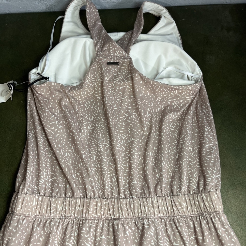 Prana NWT Kamen Taupe Dress Casual Sz M. Pockets Shelf Bra - Picture 3 of 7